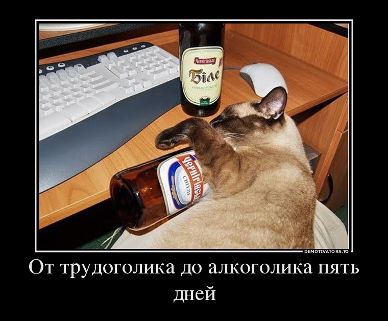 от трудоголика до алкоголика